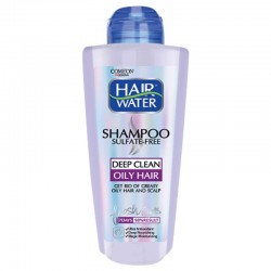 شامپو هیر واتر بدون سولفات کنترل کننده چرب مو و پوست سر مدل Deep Clean Oily Hair کامان 400 میل