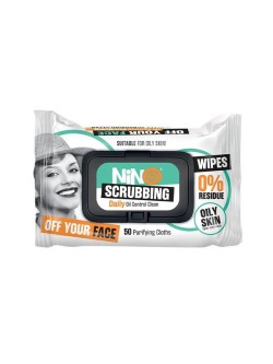 دستمال مرطوب مناسب پوست چرب مدل SCRUBBING نینو 50 عددی
