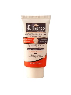 کرم ضد آفتاب SPF25 کرم پودری مناسب انواع پوست ها بژ طبیعی الارو 40 میل