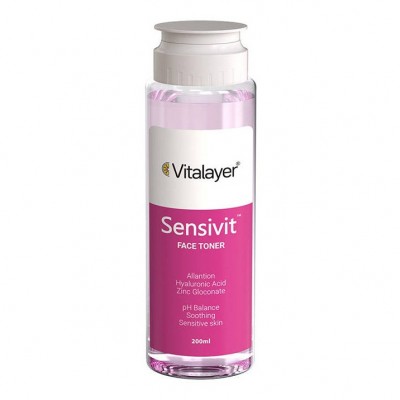 تونر پاک کننده صورت مناسب پوست حساس مدل Sensivit ویتالیر 200 میل