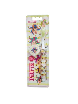 مسواک پاتریکس کودک درپوش دار برس نرم Soft مدل دلقک