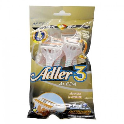 خودتراش 3 لبه مدل Adler 3 نارنجی آلدا بسته 4 عددی