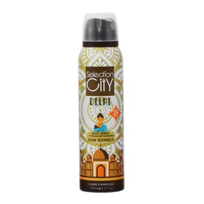 اسپری بدن زنانه مدل Delhi سلکشن سیتی 150 میل