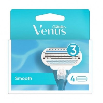 تیغ یدک زنانه 3 لبه مدل Smooth ونوس ژیلت 4 عددی