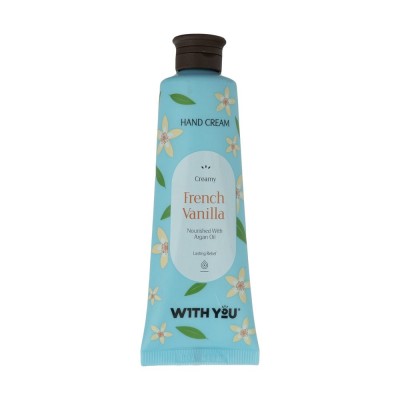 کرم مرطوب کننده حاوی عصاره وانیل و روغن آرگان مدل French Vanilla ویت یو 50 میل