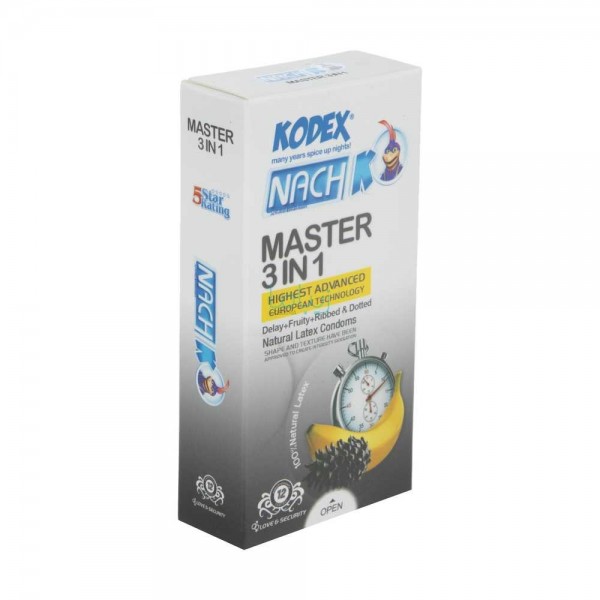 کاندوم مدل Master 3 In 1 کدکس بسته 12 عددی