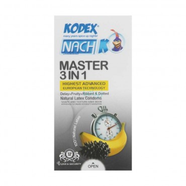 کاندوم مدل Master 3 In 1 کدکس بسته 12 عددی