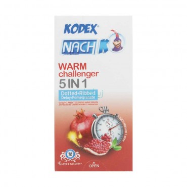 کاندوم تاخیری مدل Warm Challenger 5in1 کدکس بسته 12 عددی