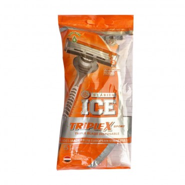 خودتراش 3 لبه مدل Triplex Sport نارنجی آیس کلاسیکو بسته 5 عددی