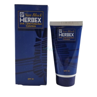 کرم ضد آفتاب SPF30 بی رنگ مناسب انواع پوست هربکس 50 میل