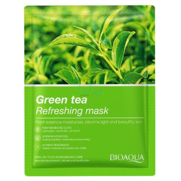 ماسک صورت ورقه ای عصاره چای سبز Green Tea بایوآکوا 25 گرم