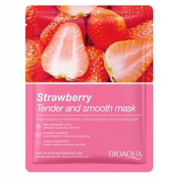 ماسک صورت ورقه ای عصاره توت فرنگی Strawberry بایوآکوا 25 گرم