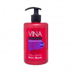 ماسک مو بدون آبکشی عصاره هسته انگور مناسب موهای آسیب دیده و رنگ شده کد M4 وینا 500 میل