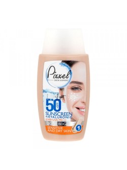 کرم ضد آفتاب SPF +50 مناسب پوست خشک و حساس مدل Light Beige پیکسل 50 میل