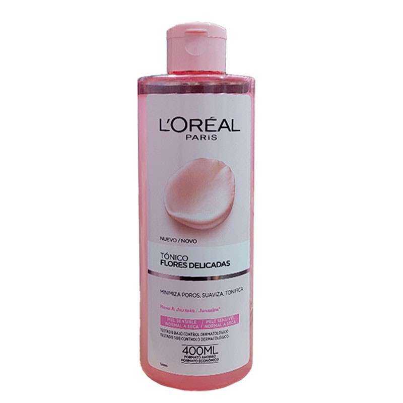 تونر مدل Flores Delicadas (گل رز صورتی) لورال، 400 میل
