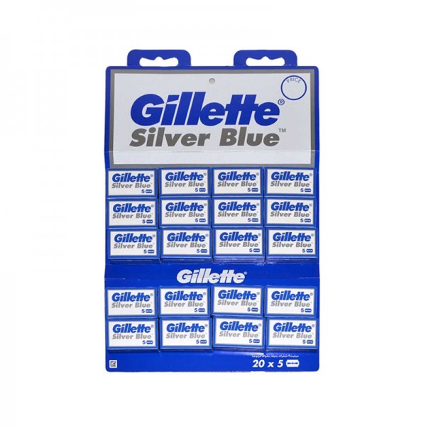 یک ورق تیغ سنتی مدل Silver Blue ژیلت بسته 200 عددی