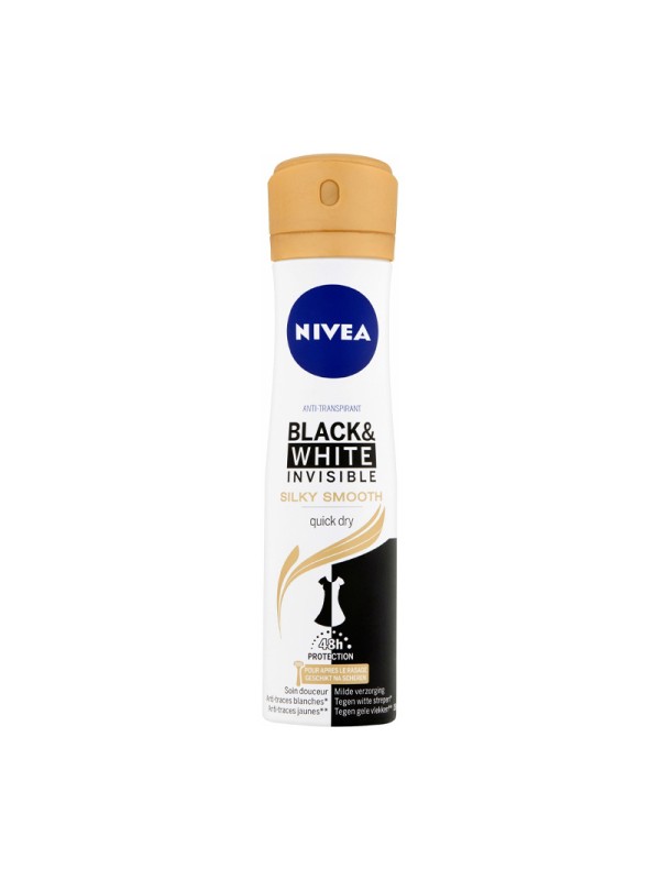 اسپری ضد تعریق زنانه مدل Invisible Black & White Silky Smooth نیوا 150 میل