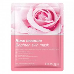 ماسک صورت ورقه ای روشن کننده مدل Rose essence بایوآکوا 25 گرم