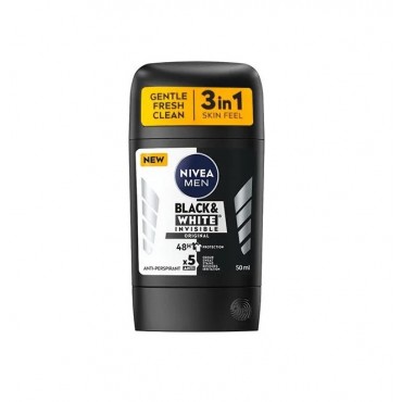 استیک ضد تعریق مردانه مدل Black & White Invisible Original نیواِ 50 میل