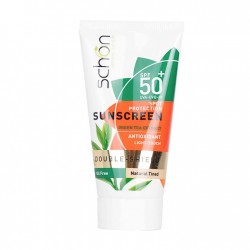 کرم ضد آفتاب سری Double Shield مدل رنگ طبیعی فاقد چربی +SPF50 شون 50 میل