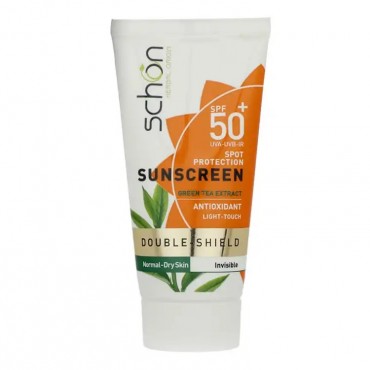 کرم ضد آفتاب سری Double Shield مدل بی رنگ پوشت خشک و نرمال +SPF50 شون 50 میل
