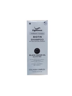 شامپو لایتنس، مو فاقد سولفات روغن خاویار مدل Biotin حجم 800 میل