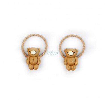 پک کش مو طرح خرسی کد H02 بسته 2 عددی