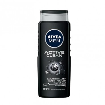 شامپو سر و بدن مردانه مدل Active Clean نیواِ 500 میل