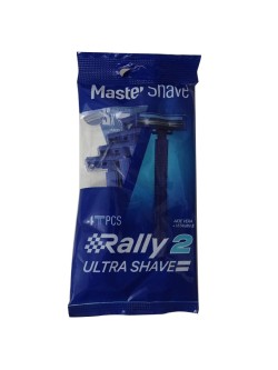 خودتراش 2 لبه مدل Rally 2 آبی مستر شیو بسته 4 عددی