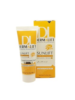 کرم ضد آفتاب SPF50+ رنگی بژ طبیعی شماره 2 مناسب پوست نرمال تا خشک درمالیفت 40 میل
