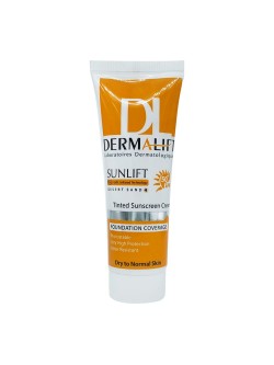 کرم ضد آفتاب SPF50+ رنگی شماره 4 مناسب پوست معمولی و خشک درمالیفت 40 میل
