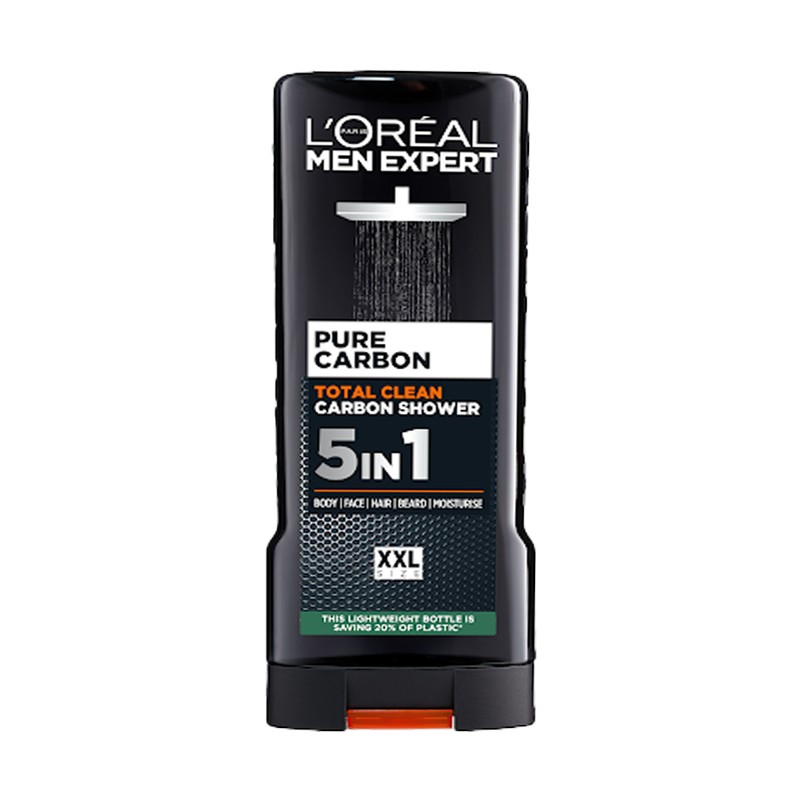 شامپو سر و بدن سری Men Expert مدل Pure Carbon لورال 400 میل