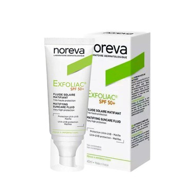ضدآفتاب فلوئیدی مدل Exfoliac SPF+50 نوروا 40 میل