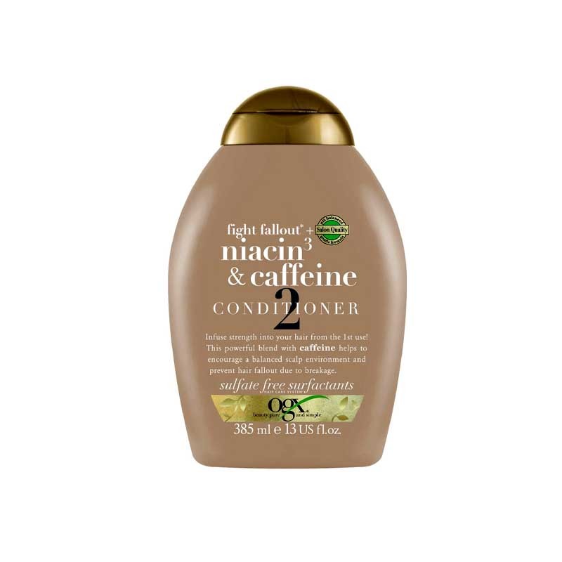 نرم‌کننده مو او جی ایکس مدل Niacin & Caffeine حجم 385 میل