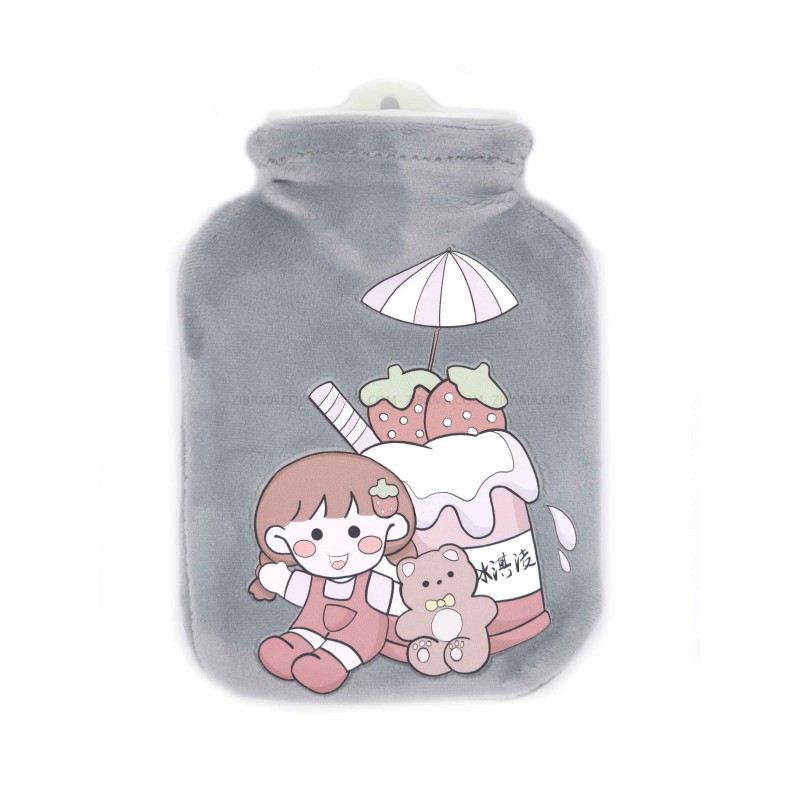 کیسه آب گرم طرح دختر و تدی رنگ خاکستری کد 140-1