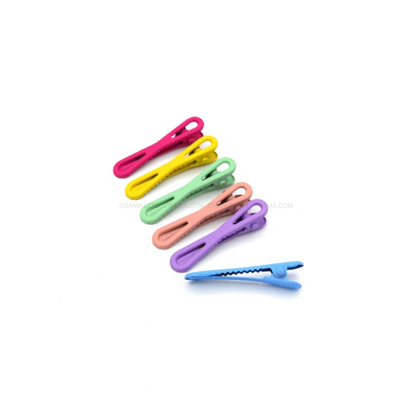 گیره مو مدل انبری مات پاپیونی کد 40-05-02 بسته 6 عددی