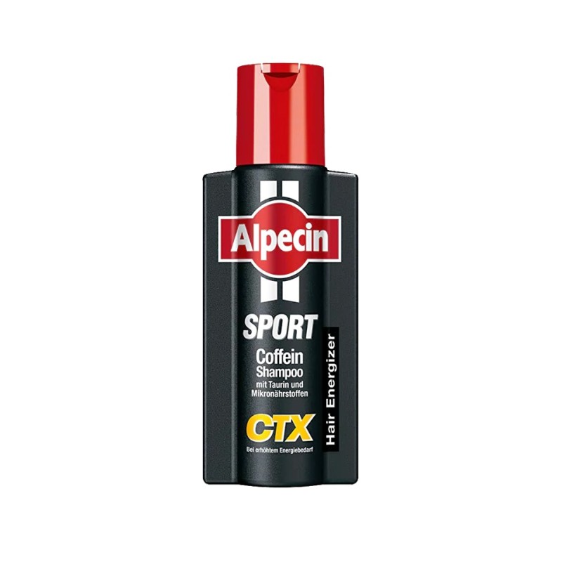 شامپو مو ضد ریزش انرژی‌بخش مدل Sport CTX مناسب موهای ضعیف و نازک آلپسین 375 میل