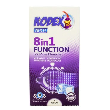 کاندوم مدل 8in1 Function کدکس بسته 10 عددی