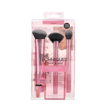 ست براش آرایشی مدل Sculpting ریل تکنیک (3 براش و یک لیوان)