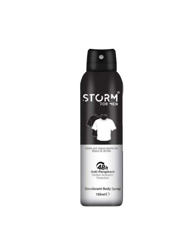 اسپری ضدتعریق مردانه مدل Black & White استورم 150 میل