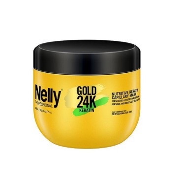 ماسک مو مدل Keratin Gold ترمیمکننده حاوی آرگان نلی 500 میل