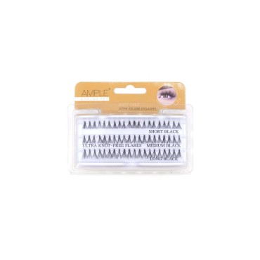 مژه مصنوعی بدون گره دار Ultra Knot-Free Flares مدل سه سایز امپل 60 عددی