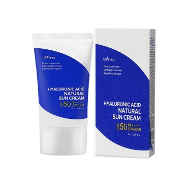 کرم ضدآفتاب ایزنتریِ مدل +Natural SPF50 سری Hyaluronic Acid حجم 50 میل