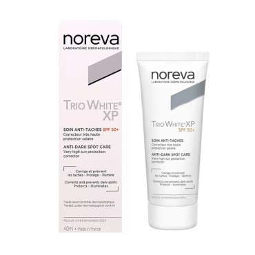 کرم ضدلک و روشن‌کننده مدل Trio White XP SPF50 نوروا 40 میل