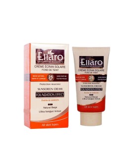 کرم ضد آفتاب SPF25 کرم پودری مناسب انواع پوست ها بژ طبیعی الارو 40 میل