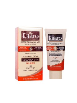 کرم ضد آفتاب SPF30 فاقد چربی کرم پودری بژ روشن الارو 40 میل
