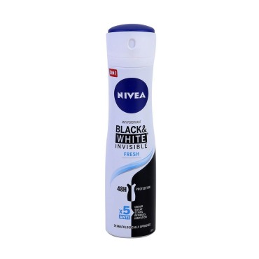 اسپری بدن زنانه مدل Invisible Black And White Fresh نیوا 150 میل