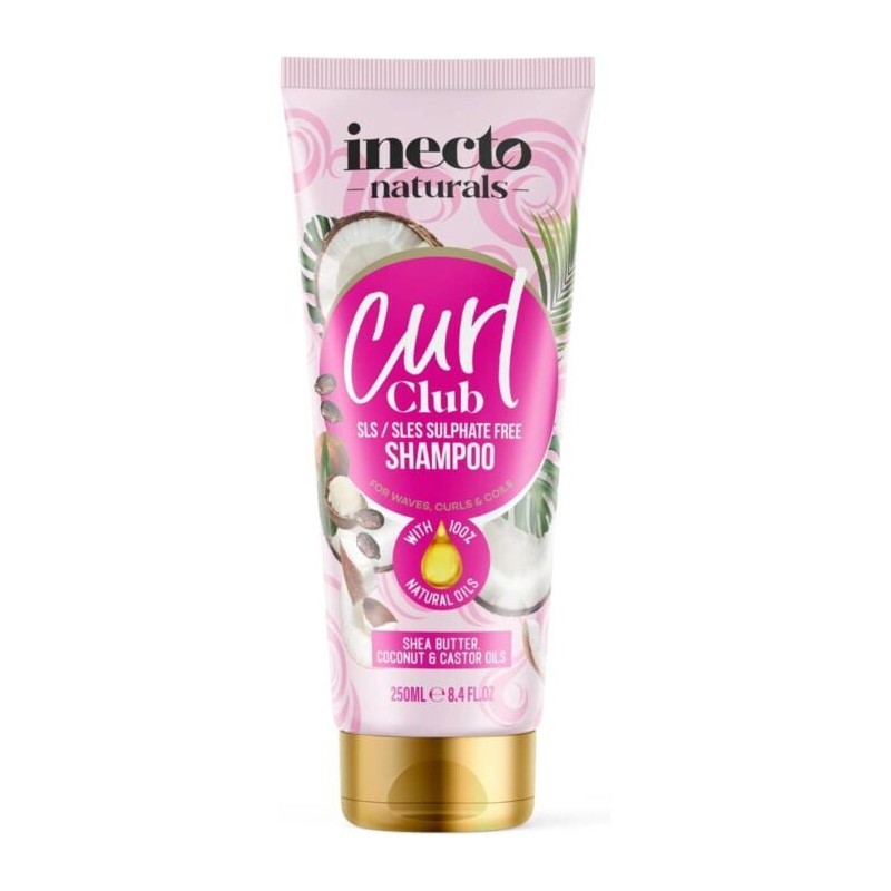 شامپو موی فر اینکتو فاقد سولفات INCTO مدل CURL CLUB حجم 250 میل