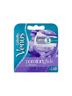 تیغ یدک زنانه 3 لبه ونوس ژیلت مدل Comfortglide Breeze بسته 4 عددی
