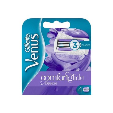 تیغ یدک زنانه 3 لبه مدل Comfortglide Breeze ونوس ژیلت 4 عددی